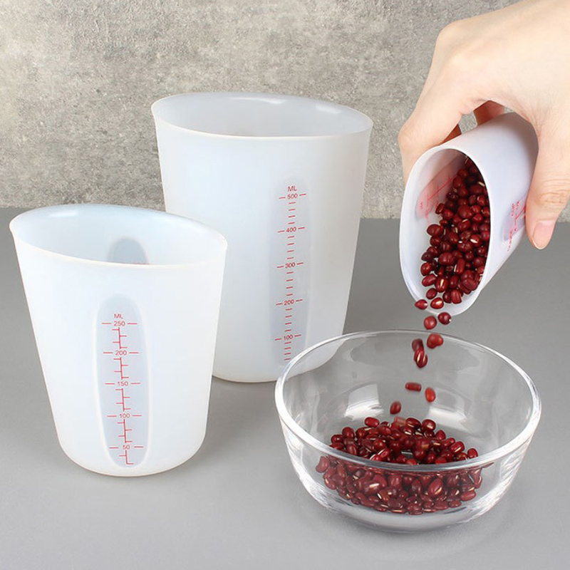 Resin Mixing Cup - 125/250/500 ml Silikon Messbecher Werkzeuge Mit