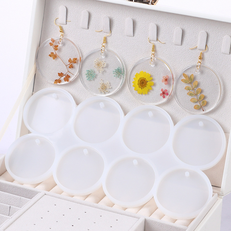 Resin Mixing Cup - 8/12 Stück runde ovale Anhänger Harzform
