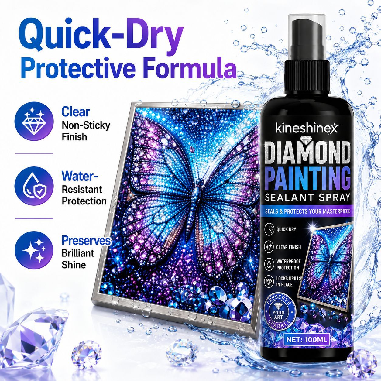 Resin Art Work - Diamantmalerei-Versiegelungsspray 100ml – Versiegelt & schützt