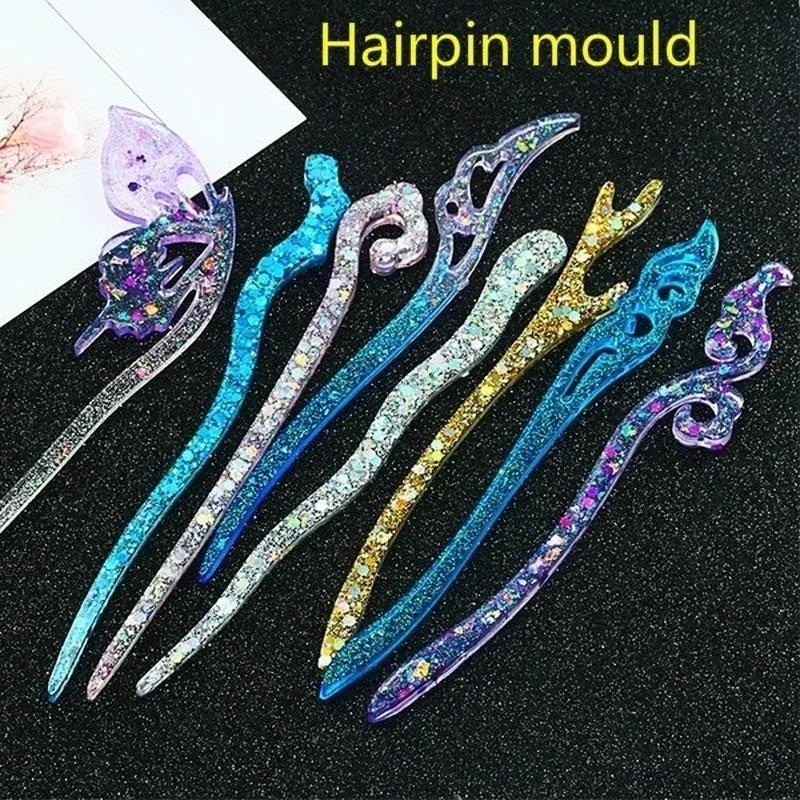 Resin Art Materials - Neue Transparente Haarnadel Silikon Spezielle Form