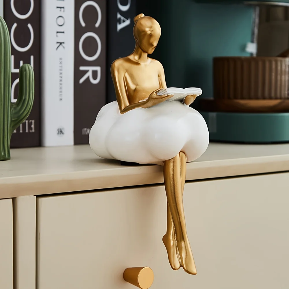 Wolken mädchen Skulptur abstra – Resin Art Aesthetic Bewertung und Preis