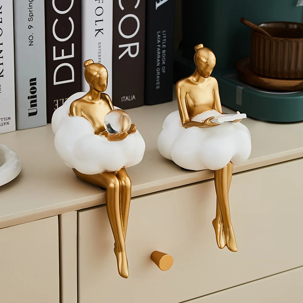 Wolken mädchen Skulptur abstra – Resin Art Aesthetic Bewertung und Preis
