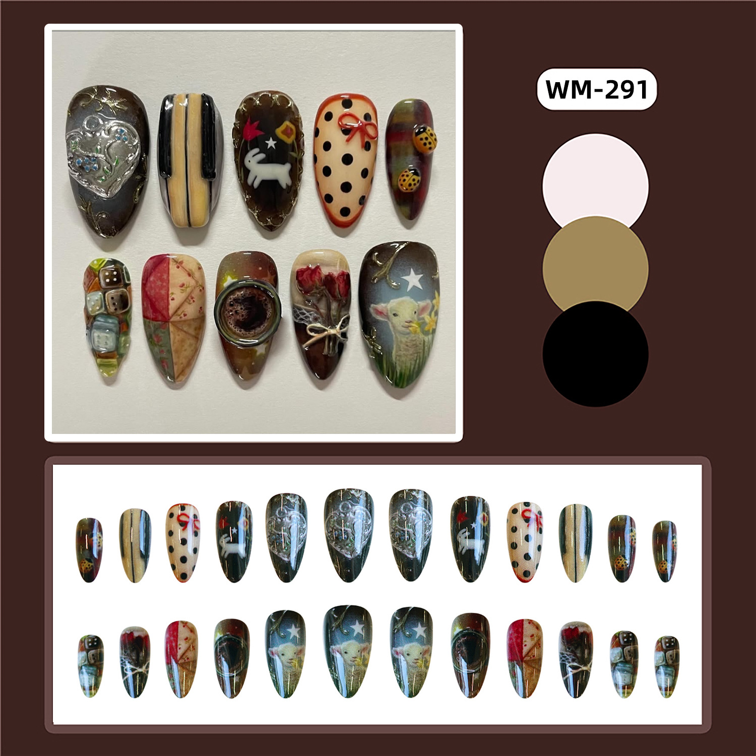 24 Stück künstliche Nägel im V – Resin Art Ocean Bewertung und Preis