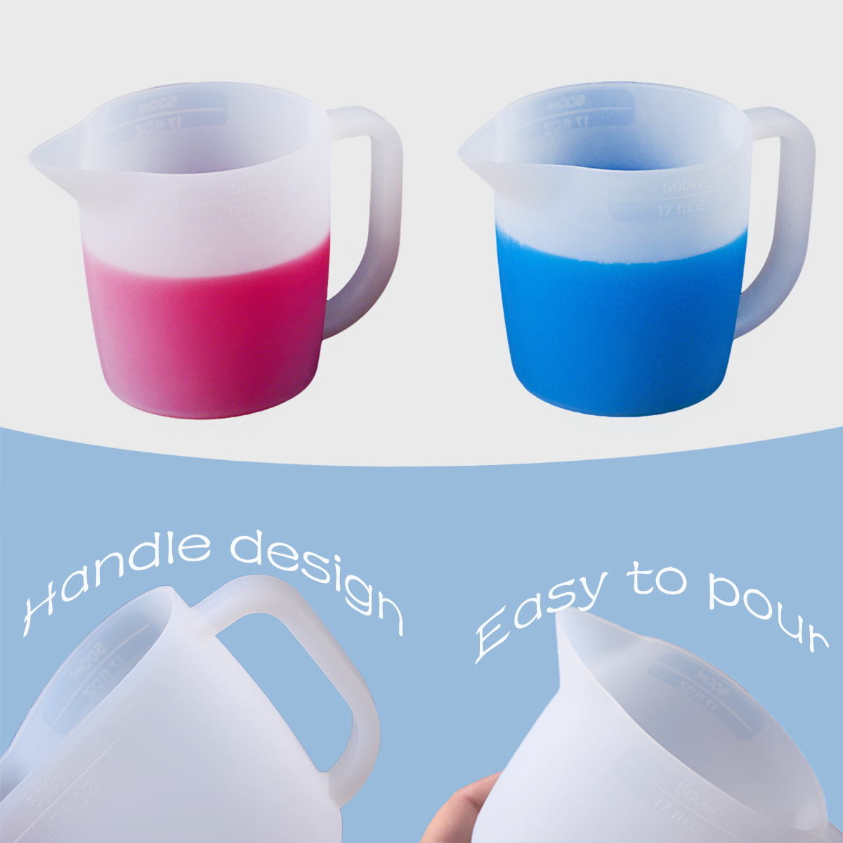 500 ml Silikon-Messbecher mit  – Resin Mixing Cup Bewertung und Preis