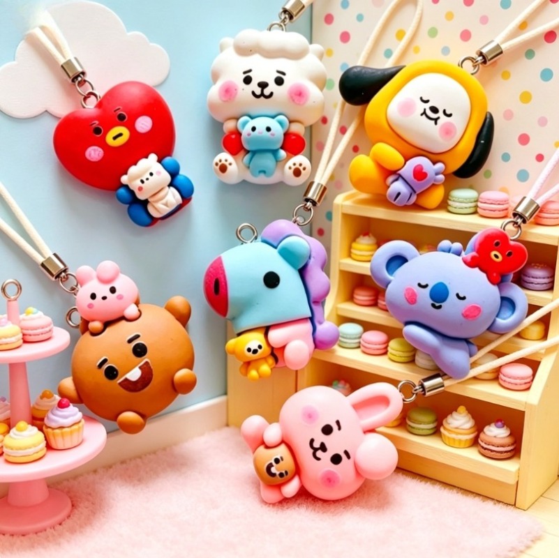 7 Stück BT21 Harz-Cartoon-Anhä – Resin Art Materials Bewertung und Preis