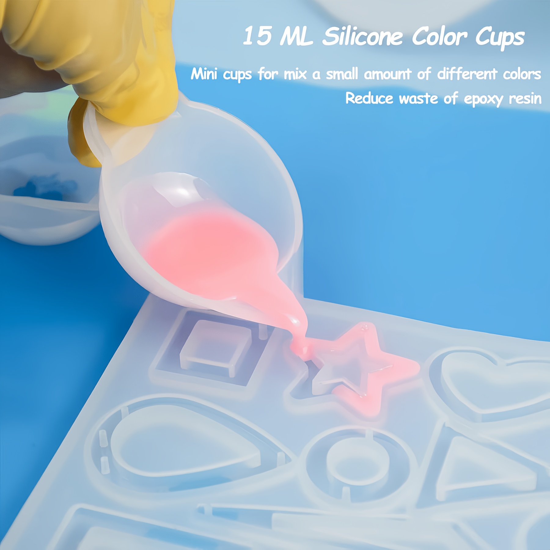21-teiliges Silikonharz-Gießfo – Resin Mixing Cup Bewertung und Preis