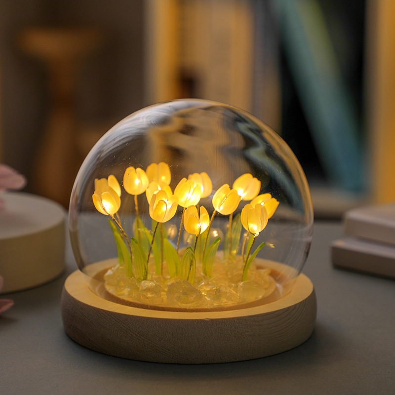 Handgemachte Tulpe Nachtlicht  – Dried Flower Pressed Bewertung und Preis
